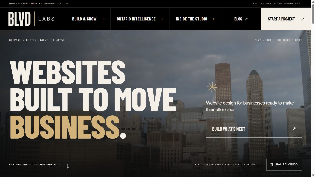 Boulevard Labs website presentation